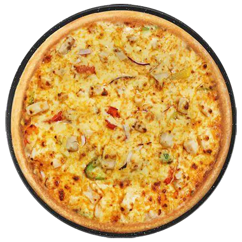 BBQ chicken pizza at Pizza Square St Calgary